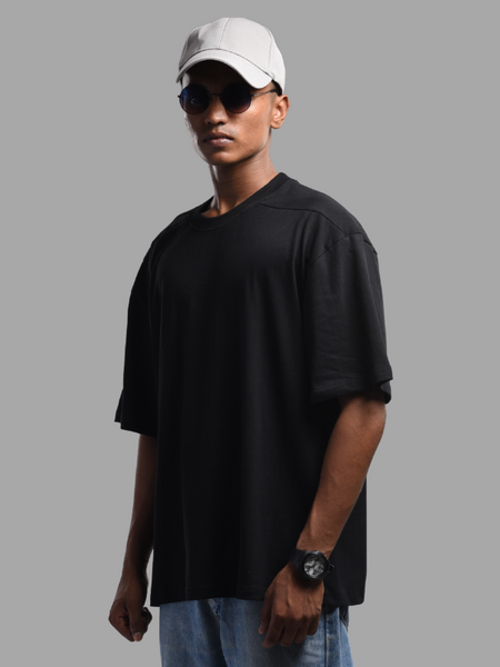 Oversized Crew : Ivory Black
