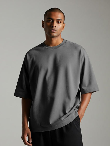 Oversized Crew : Dark Grey